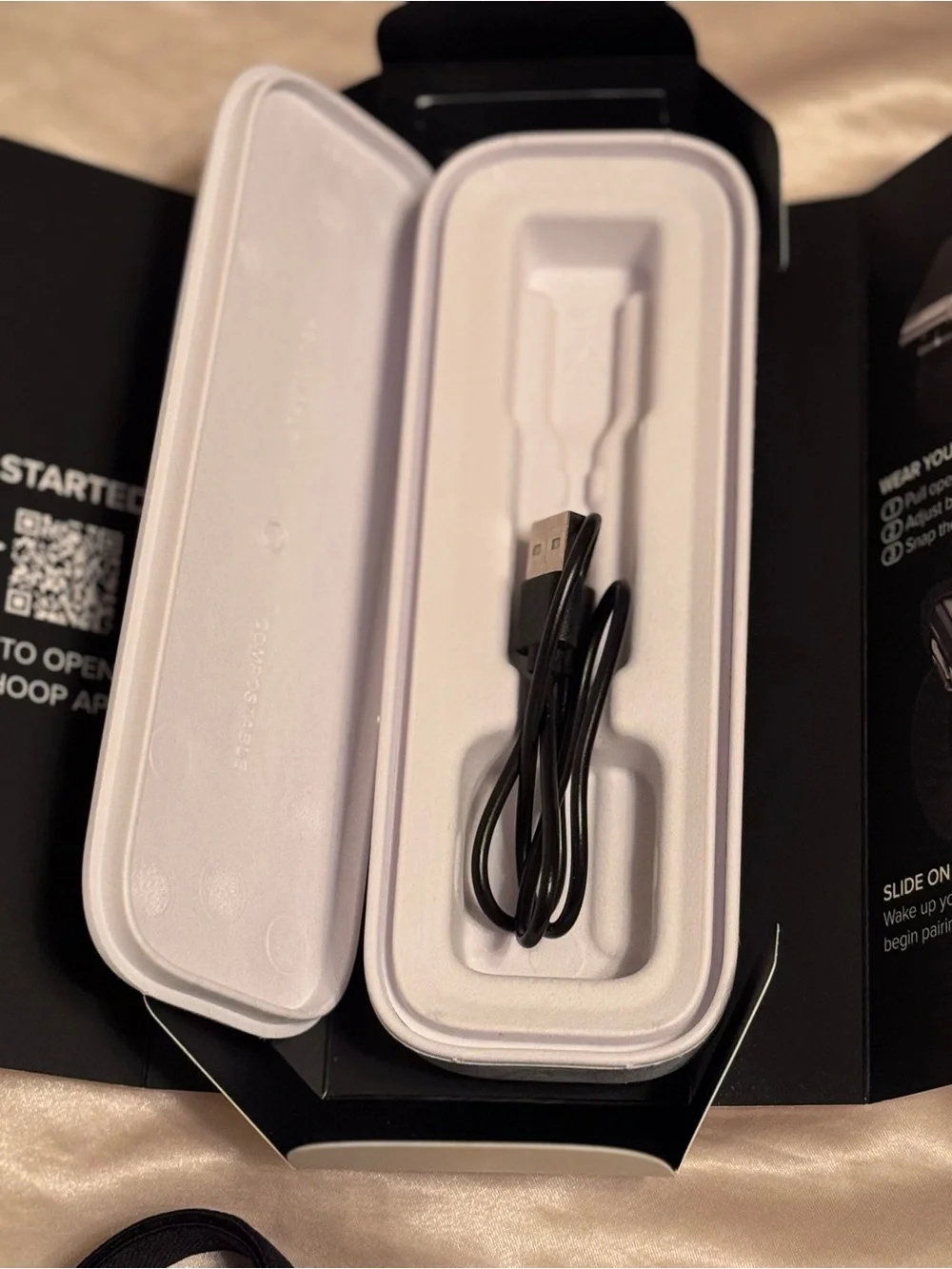 BRAND NEW w/ box! Whoop Life Black wearable health tracker w/ Portable Charger